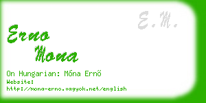 erno mona business card
